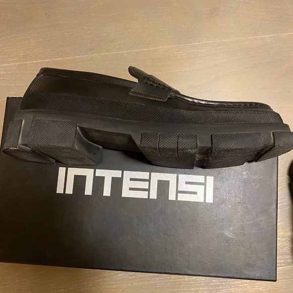 INTENSI  black mens loafers with a chunky sole, in size 12/45 - Picture 5 of 8